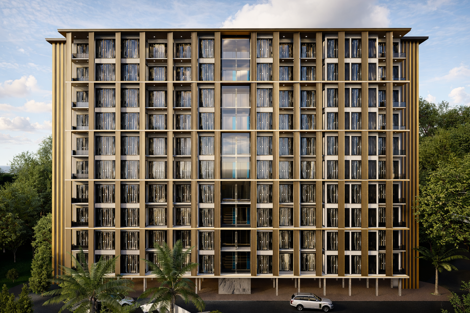Alternate apartment elevation at Mount Olive Garden